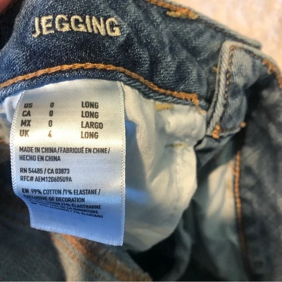 American Eagle Size 0 Long Super Stretch Jegging - Picture 4 of 4
